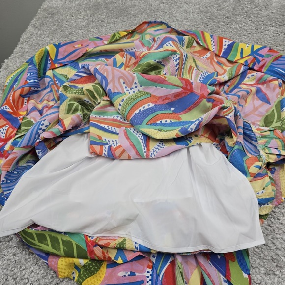 Sugarlips Shiloh One Shoulder Maxi‎ Dress Smocked Tropical Size Small Tropical - Picture 8 of 14